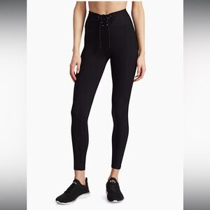 Years of Ours - Black High-Waisted Lace-Up Leggings